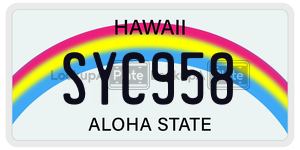 SYC958  license plate in HI