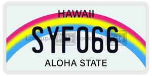 SYF066  license plate in HI