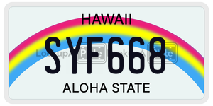 SYF668  license plate in HI