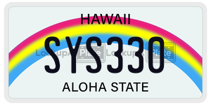 SYS330 license plate in Hawaii