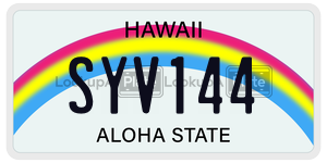 SYV144  license plate in HI