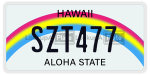 SZT477  license plate in HI