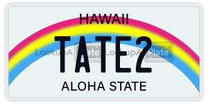TATE2 license plate in Hawaii