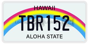 TBR152  license plate in HI