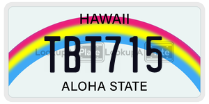 TBT715  license plate in HI