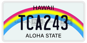 TCA243  license plate in HI