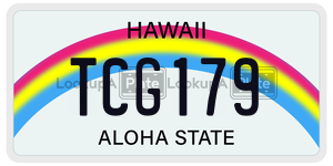 TCG179 license plate in Hawaii