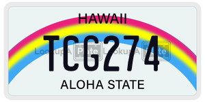 TCG274  license plate in HI