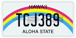 TCJ389  license plate in HI