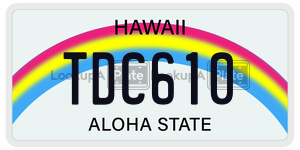 TDC610  license plate in HI