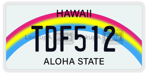 TDF512  license plate in HI