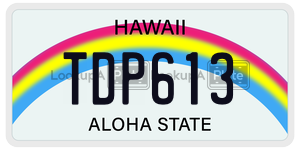 TDP613  license plate in HI