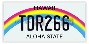 TDR266  license plate in HI
