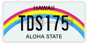 TDS175  license plate in HI