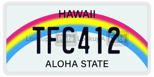 TFC412 license plate in Hawaii