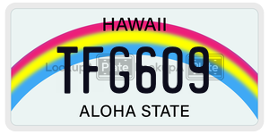 TFG609  license plate in HI