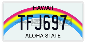 TFJ697  license plate in HI