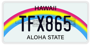TFX865  license plate in HI