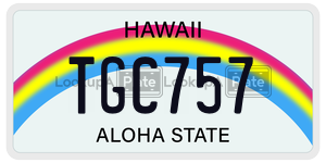 TGC757  license plate in HI