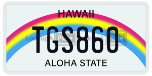 TGS860  license plate in HI