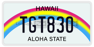 TGT830  license plate in HI