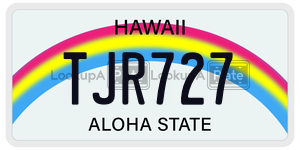 TJR727  license plate in HI