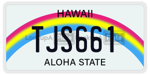 TJS661  license plate in HI