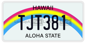 TJT381  license plate in HI