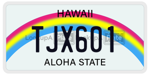 TJX601  license plate in HI