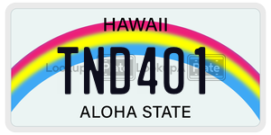 TND401  license plate in HI