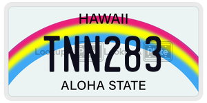 TNN283  license plate in HI