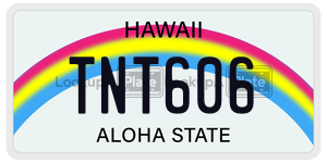 TNT606  license plate in HI