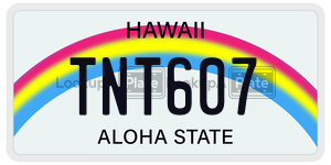TNT607  license plate in HI