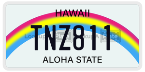 TNZ811  license plate in HI