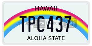 TPC437 license plate in Hawaii