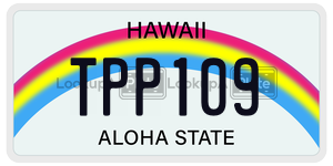 TPP109 license plate in Hawaii