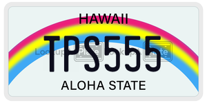 TPS555  license plate in HI