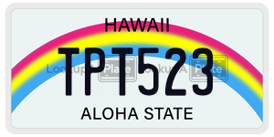 TPT523  license plate in HI
