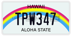 TPW347  license plate in HI