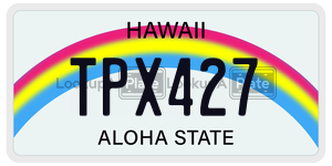 TPX427  license plate in HI