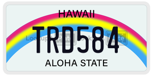 TRD584  license plate in HI