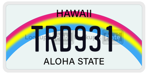 TRD931 license plate in Hawaii