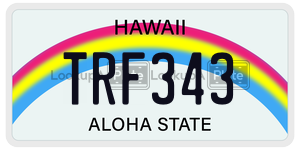 TRF343  license plate in HI