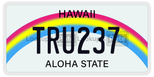 TRU237  license plate in HI