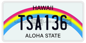TSA136  license plate in HI