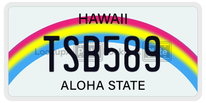 TSB589  license plate in HI