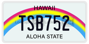 TSB752  license plate in HI