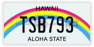 TSB793  license plate in HI