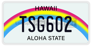 TSG602  license plate in HI