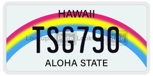 TSG790 license plate in Hawaii